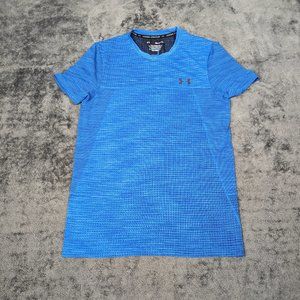 Under Armour Shirt Men Small Blue Lightweight Vanish Tee Short Sleeve Pullover